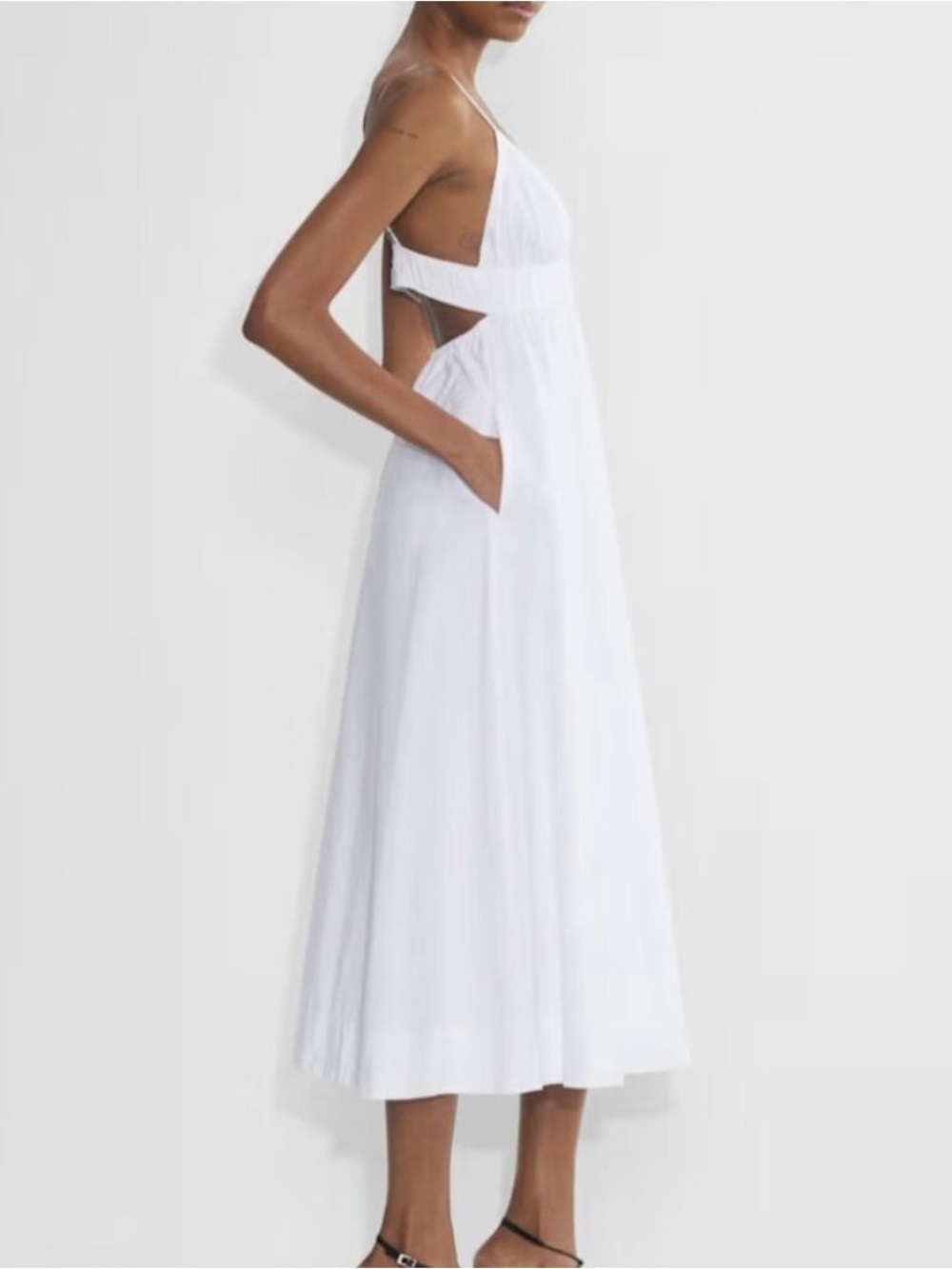 Aritzia Babaton Encourage Poplin Dress White Size Small